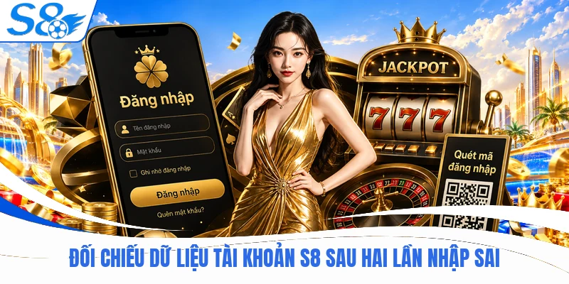 Đối chiếu dữ liệu tài khoản S8 sau hai lần nhập sai